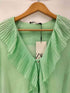 ザラ ZARA NWT COMBINATION RUFFLED BLOUSE コンビネーションn フリル ブラウス レディース import:XS
